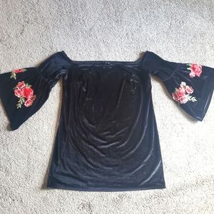 Plus size velvet dress